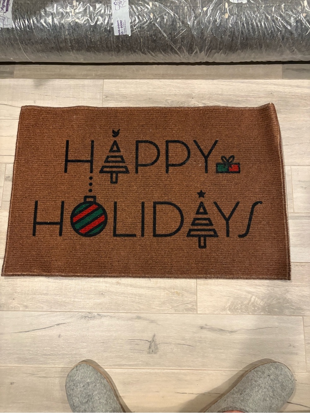 Ruggable Happy Holidays Doormat Cover Insert